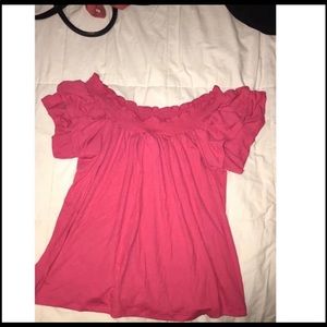 Pink off the shoulder top/shirt